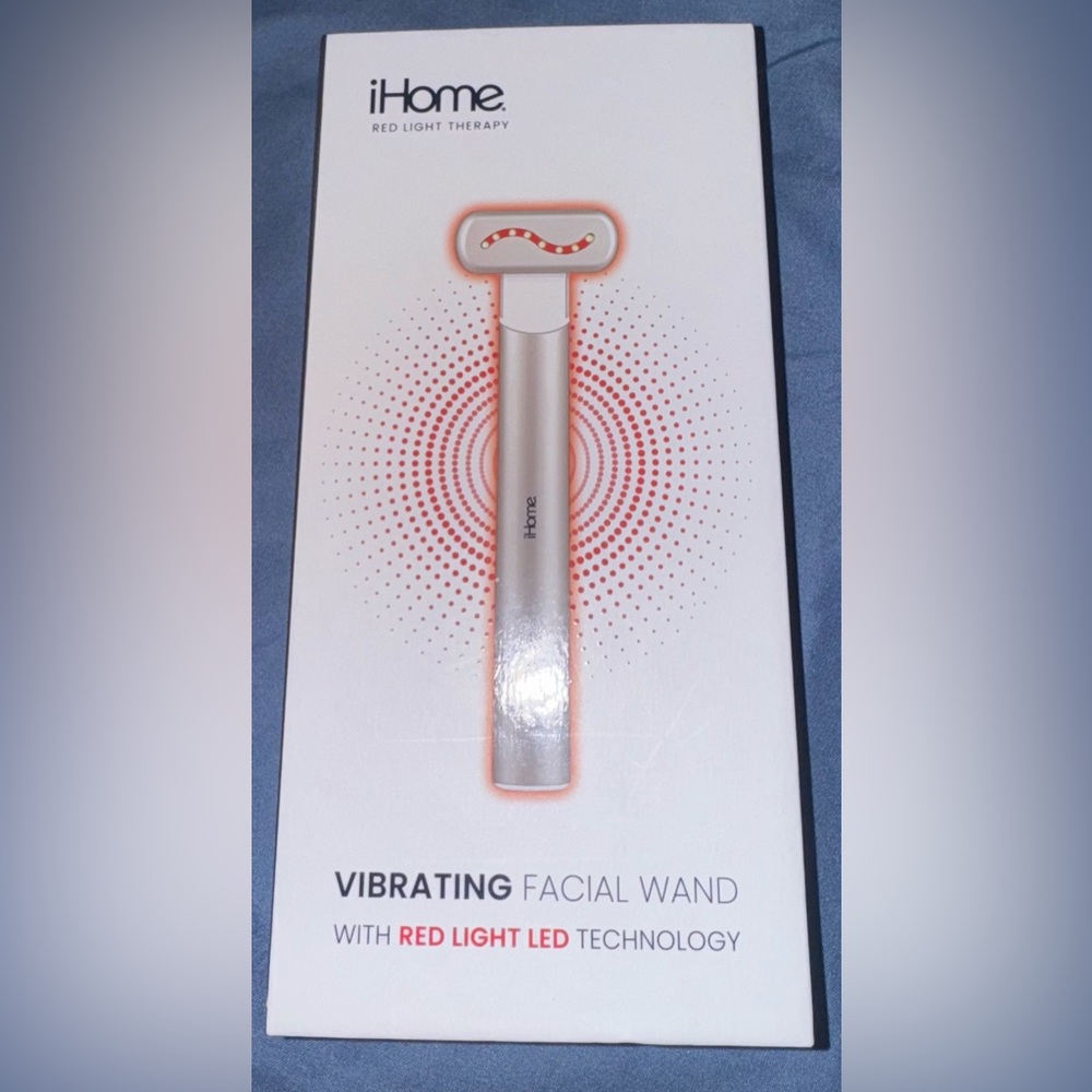 iHome Vibrating Facial Wand with Red Light LED
